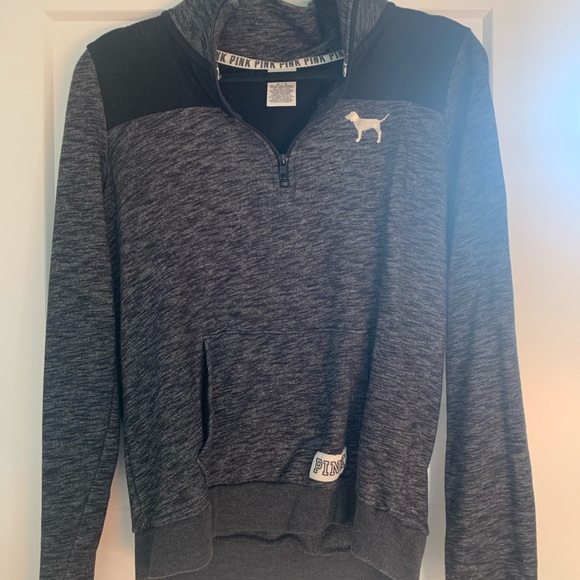 PINK Quarter Zip Pullover - Picture 1 of 3